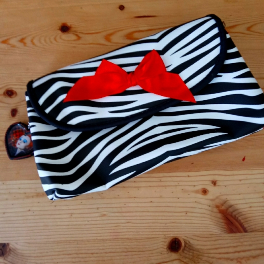 Zebra printed clutch